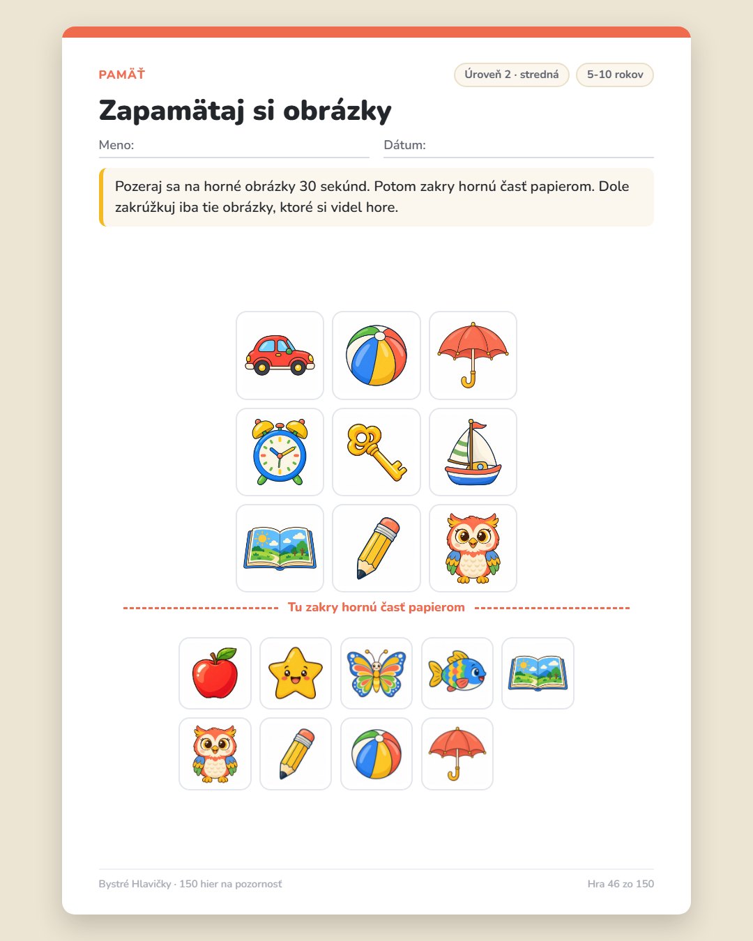 Zapamätaj si obrázky